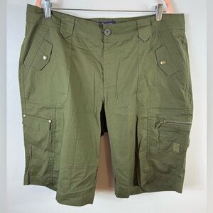 Roamans Womens Cargo Shorts Army Green Size 18W Spring Summer‎ Casual NWOT